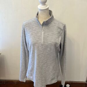 Lady Hagen long sleeve quarter zip gray sweatshirt Size M EUC